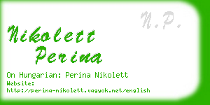 nikolett perina business card